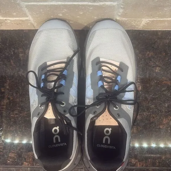 On Cloud Women's Running Shoes Lace Up CloudVista Alloy/Black Size 8.5 Like NEW