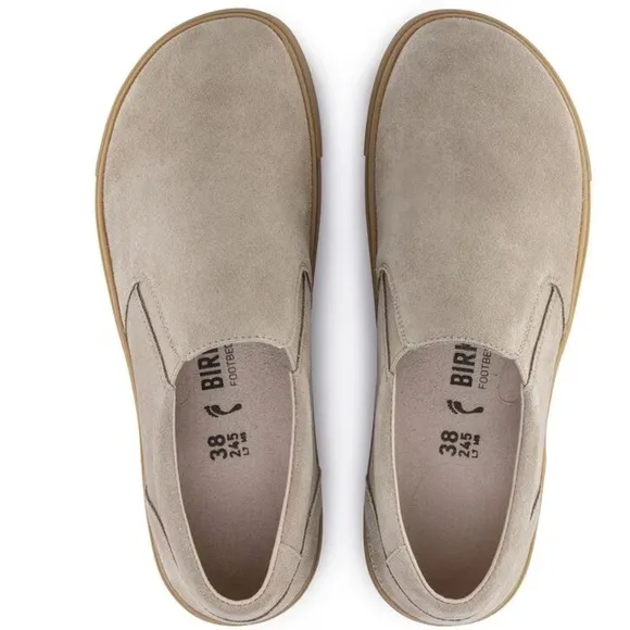 Oswego Birkenstocks Tan Slip-On Shoes, faded khaki size 40