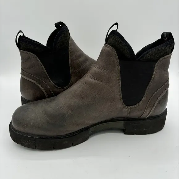 OXS Chelsea Boots Men's 9.5 Brown Pull On Casual Comfort Ankle Top Round Toe