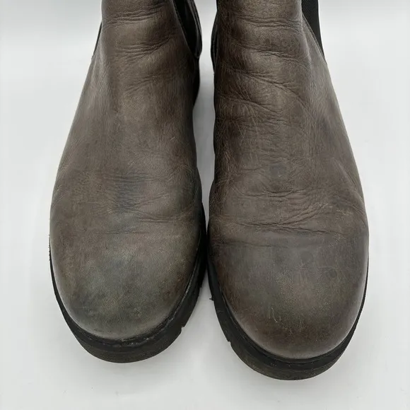 OXS Chelsea Boots Men's 9.5 Brown Pull On Casual Comfort Ankle Top Round Toe