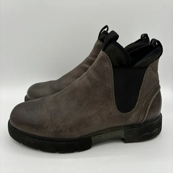 OXS Chelsea Boots Men's 9.5 Brown Pull On Casual Comfort Ankle Top Round Toe