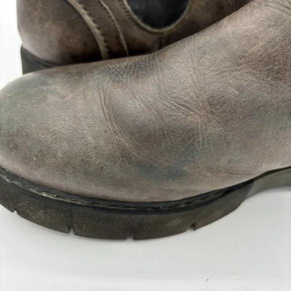 OXS Chelsea Boots Men's 9.5 Brown Pull On Casual Comfort Ankle Top Round Toe