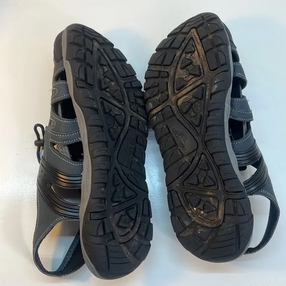 Ozark Trail Blue, Gray &amp; Black Waterproof Hiking Trekking Sandals Size 13