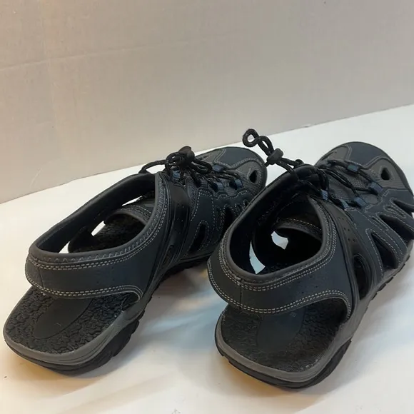 Ozark Trail Blue, Gray &amp; Black Waterproof Hiking Trekking Sandals Size 13