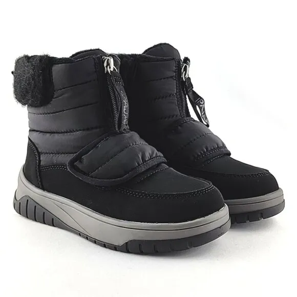 PAJAR Youth Black Winter Waterproof  Boots Velcro Insulated Rated -30c Size US 1