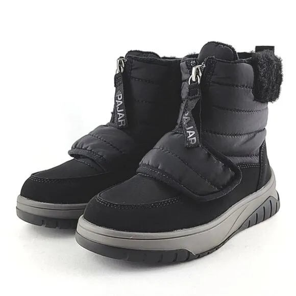 PAJAR Youth Black Winter Waterproof  Boots Velcro Insulated Rated -30c Size US 1