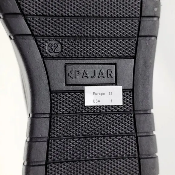 PAJAR Youth Black Winter Waterproof  Boots Velcro Insulated Rated -30c Size US 1