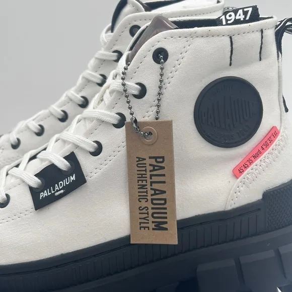 Palladium Women's Revolt Hi TX Platform Boot, Star White, Style: 97242-116-M 6.5
