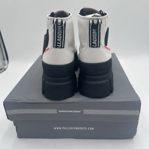Palladium Women's Revolt Hi TX Platform Boot, Star White, Style: 97242-116-M 6.5