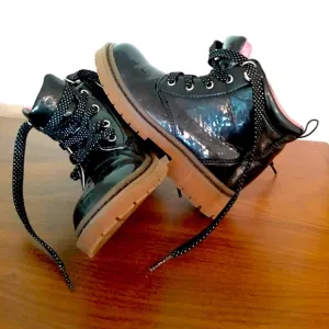 Patent Leather kids street wear boots