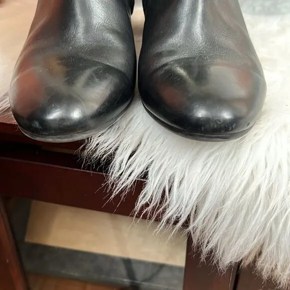 Paul Green KATHY Black Leather Ankle Boots US Sz 9