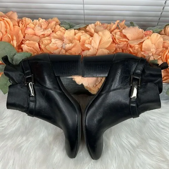 Paul Green KATHY Black Leather Ankle Boots US Sz 9
