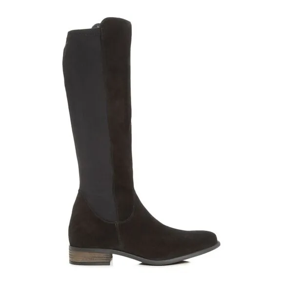 PAUL GREEN Womens Black Nola Round Toe Block Heel Leather Heeled Boots 3.5