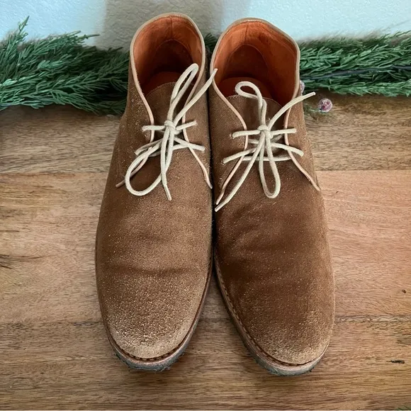 Peter Millar Chukka Suede Tan Lace Up Boots Size 11 M