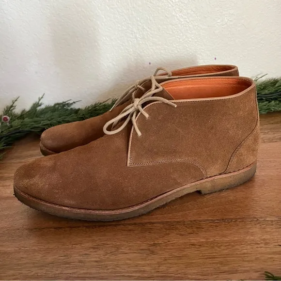 Peter Millar Chukka Suede Tan Lace Up Boots Size 11 M