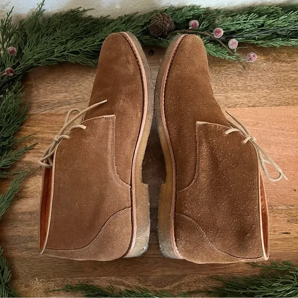 Peter Millar Chukka Suede Tan Lace Up Boots Size 11 M