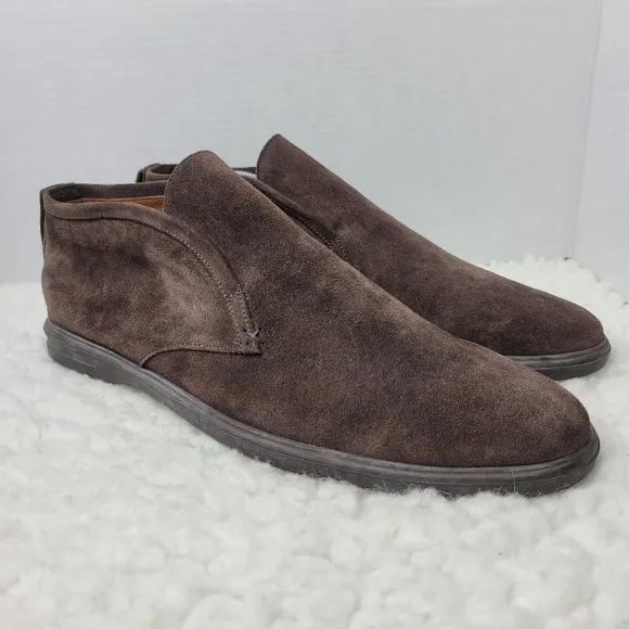 Peter Millar Excursionist Men's Chukka Boots Size 11 .5 Brown Suede Laceless