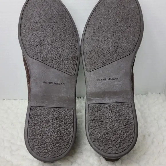 Peter Millar Excursionist Men's Chukka Boots Size 11 .5 Brown Suede Laceless