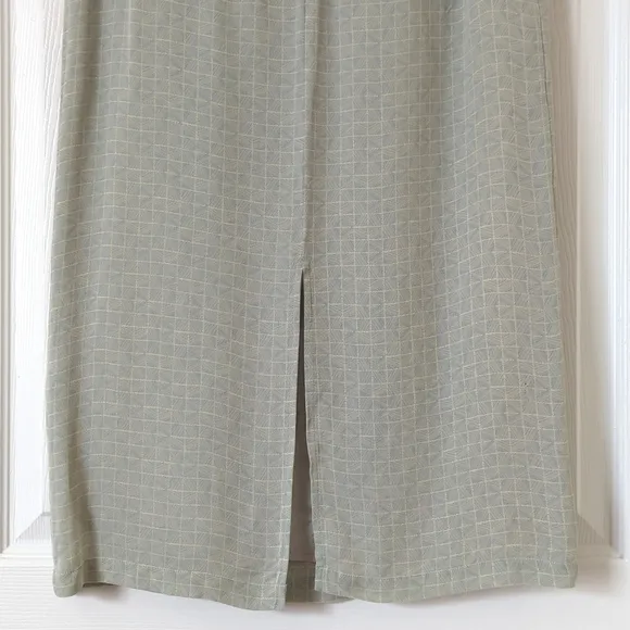 Petite Sophisticate 90's Vintage Funky Silk High Waisted Straight Midi Skirt 2