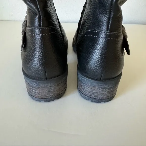 Pikolinos Black Leather Buckle Boots Size 37