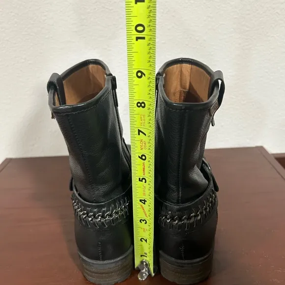 Pikolinos Black Leather Moto Ankle Boots Size 42