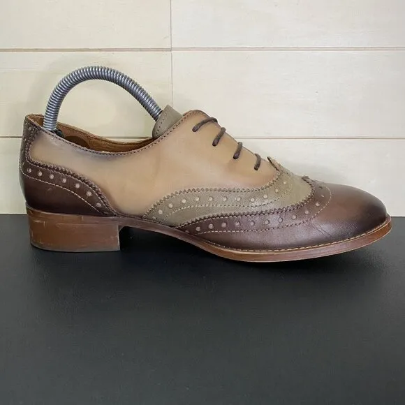 Pikolinos Brighton Brogues Leather Oxfords Women's Size 10 Shoes EU40 Wing Tip