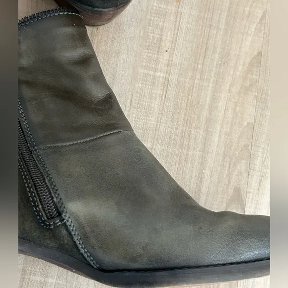 Pikolinos Leather Suede Ankle Boots Green Size 6.5 US 37 EU