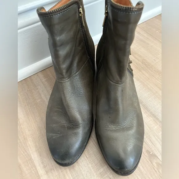 Pikolinos Leather Suede Ankle Boots Green Size 6.5 US 37 EU