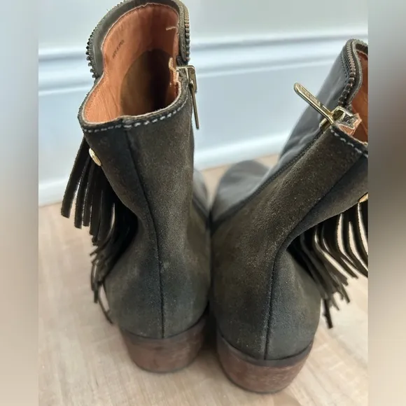Pikolinos Leather Suede Ankle Boots Green Size 6.5 US 37 EU