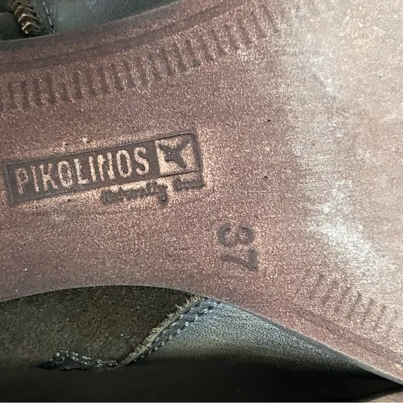Pikolinos Leather Suede Ankle Boots Green Size 6.5 US 37 EU