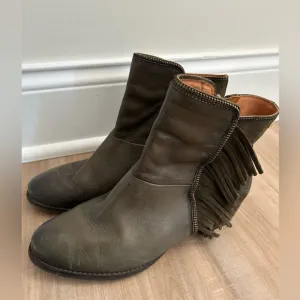 Pikolinos Leather Suede Ankle Boots Green Size 6.5 US 37 EU