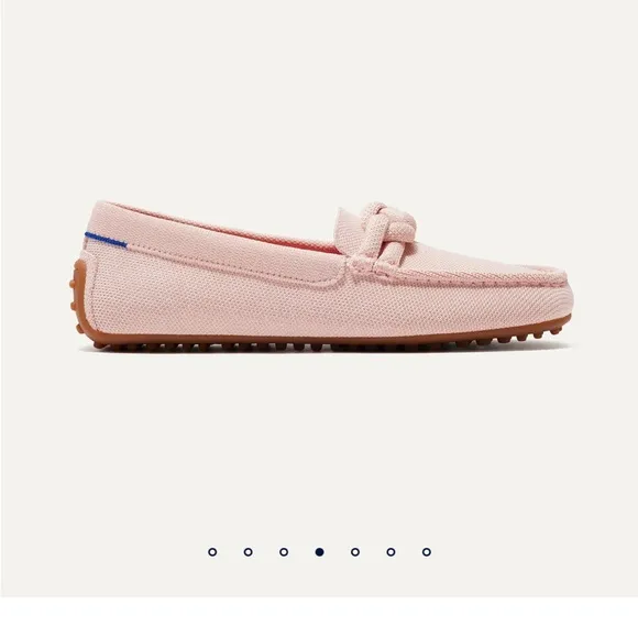 Pink Rothy’s flats knot detail