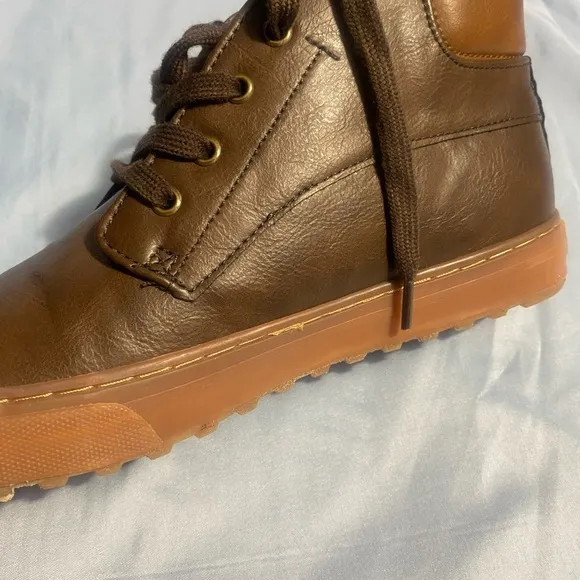 Polo by Ralph Lauren Brown Tenis Unisex Chukka Boots Leather Lace-Up