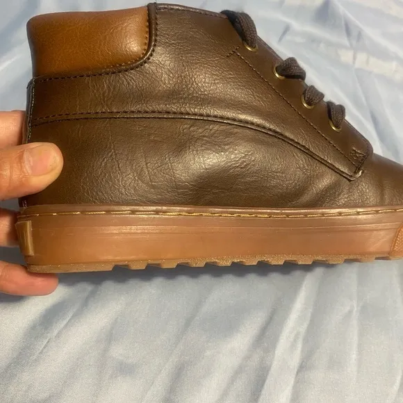 Polo by Ralph Lauren Brown Tenis Unisex Chukka Boots Leather Lace-Up