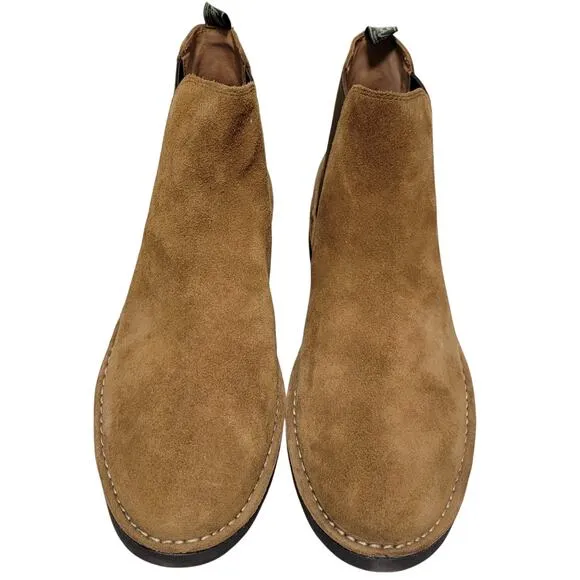 Polo Ralph Lauren Men Talan Chelsea Boots Size US 13D Desert Tan Brown Suede