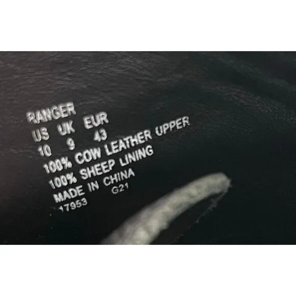 Polo Ralph Lauren pebble leather ranger boots size 10