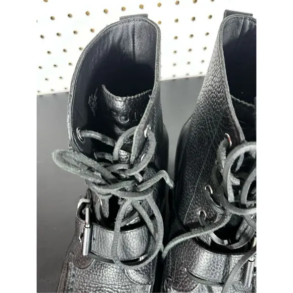 Polo Ralph Lauren pebble leather ranger boots size 10