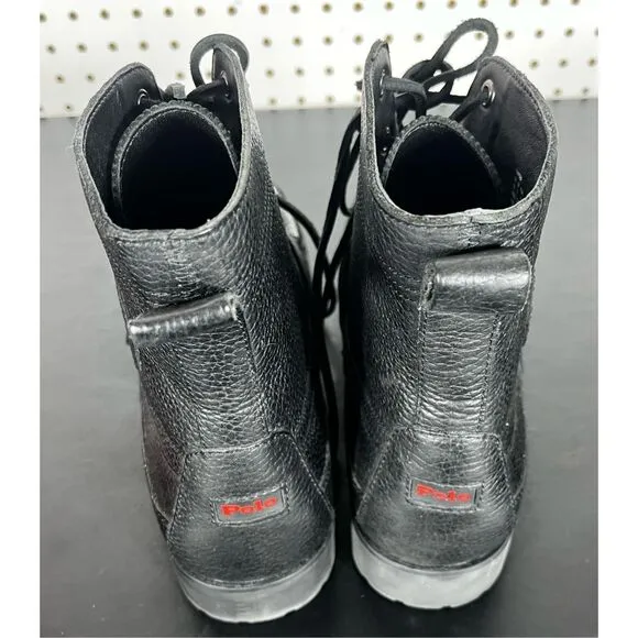 Polo Ralph Lauren pebble leather ranger boots size 10