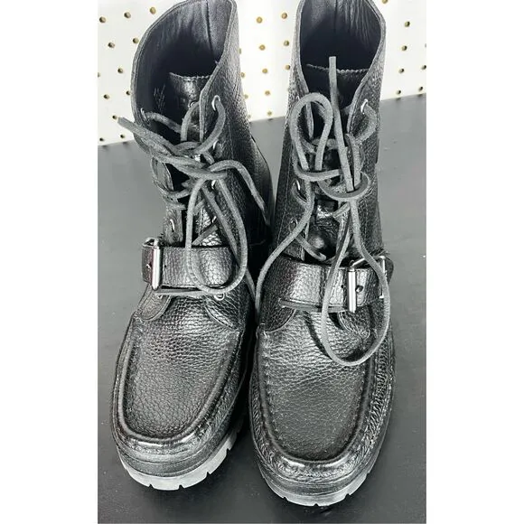 Polo Ralph Lauren pebble leather ranger boots size 10
