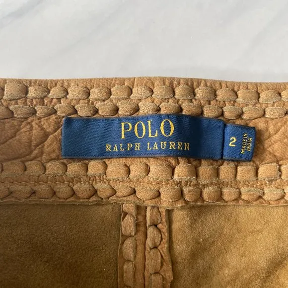 Polo Ralph Lauren Suede Fringe Lace-up Shorts