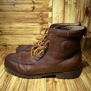 POLO Ralph Lauren Rodway Boots Brown Leather Ranger Mens Size 11 ,5D