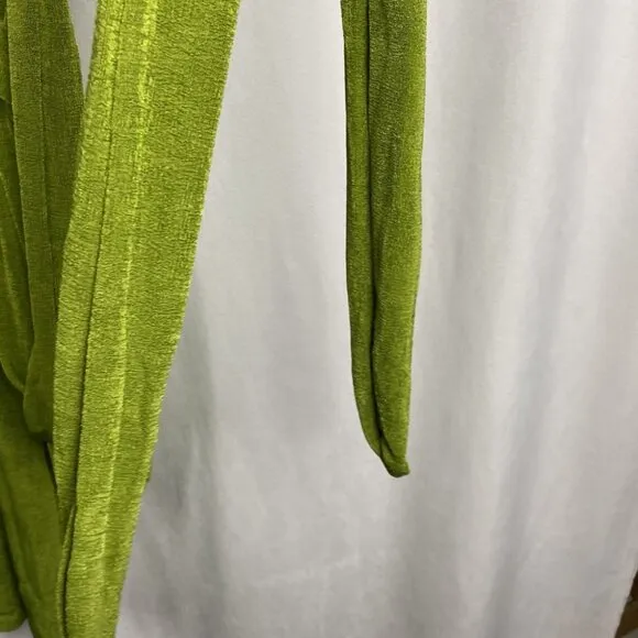 Princess Polly NWT Party Time Green Wrap Mini Dress Long Sleeve Low Impact - 2