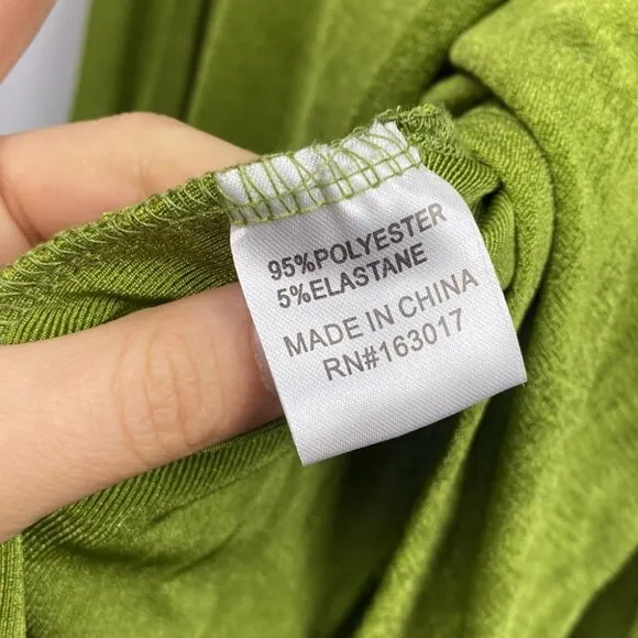 Princess Polly NWT Party Time Green Wrap Mini Dress Long Sleeve Low Impact - 2
