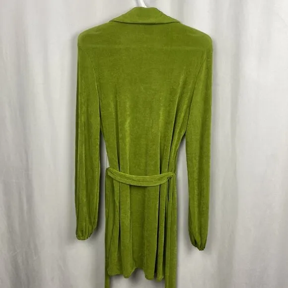 Princess Polly NWT Party Time Green Wrap Mini Dress Long Sleeve Low Impact - 2