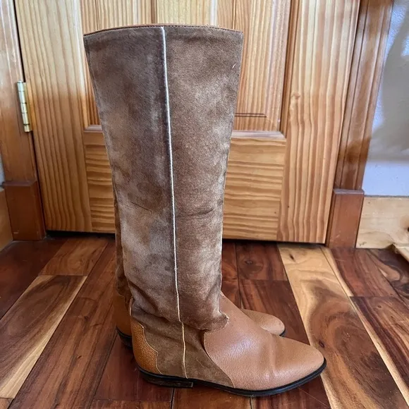 Privilege 5.5 Italian Western Boho Style Boots Made In Italy Leather