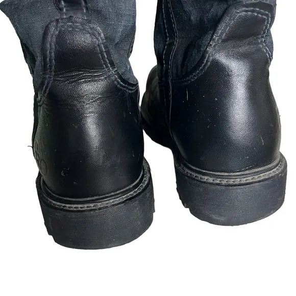PRO WARRINGTON Boots Firefighter Work Black Vibram Sole Steel Toe Mens Size 8 E