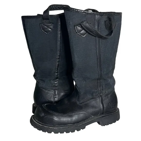 PRO WARRINGTON Boots Firefighter Work Black Vibram Sole Steel Toe Mens Size 8 E