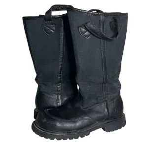 PRO WARRINGTON Boots Firefighter Work Black Vibram Sole Steel Toe Mens Size 8 E