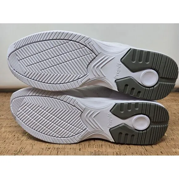 Propet LifeWalker Strap White Leather Strap‎ Men's 12D Casual Shoe