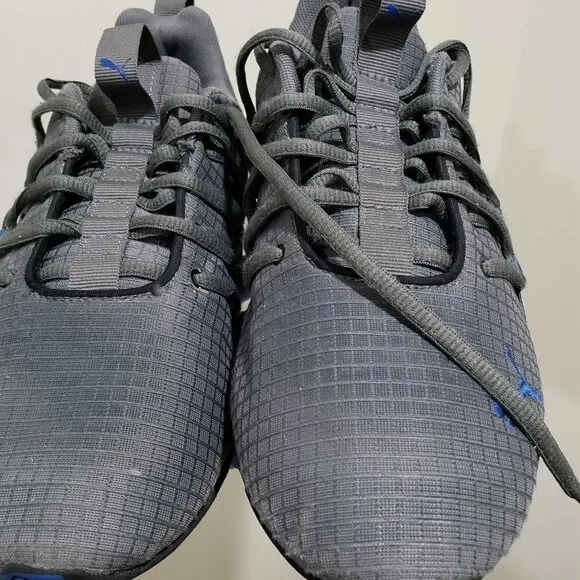 Puma Axelion Sneakers RIP 193279-02, Grey, Blue, Black, 5.5C - Back to School